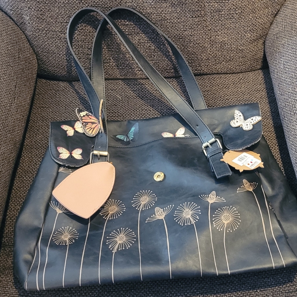 Chic Black Butterfly Shoulder Bag